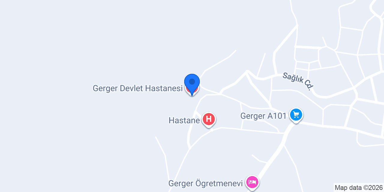Gerger Devlet Hastanesi konumu