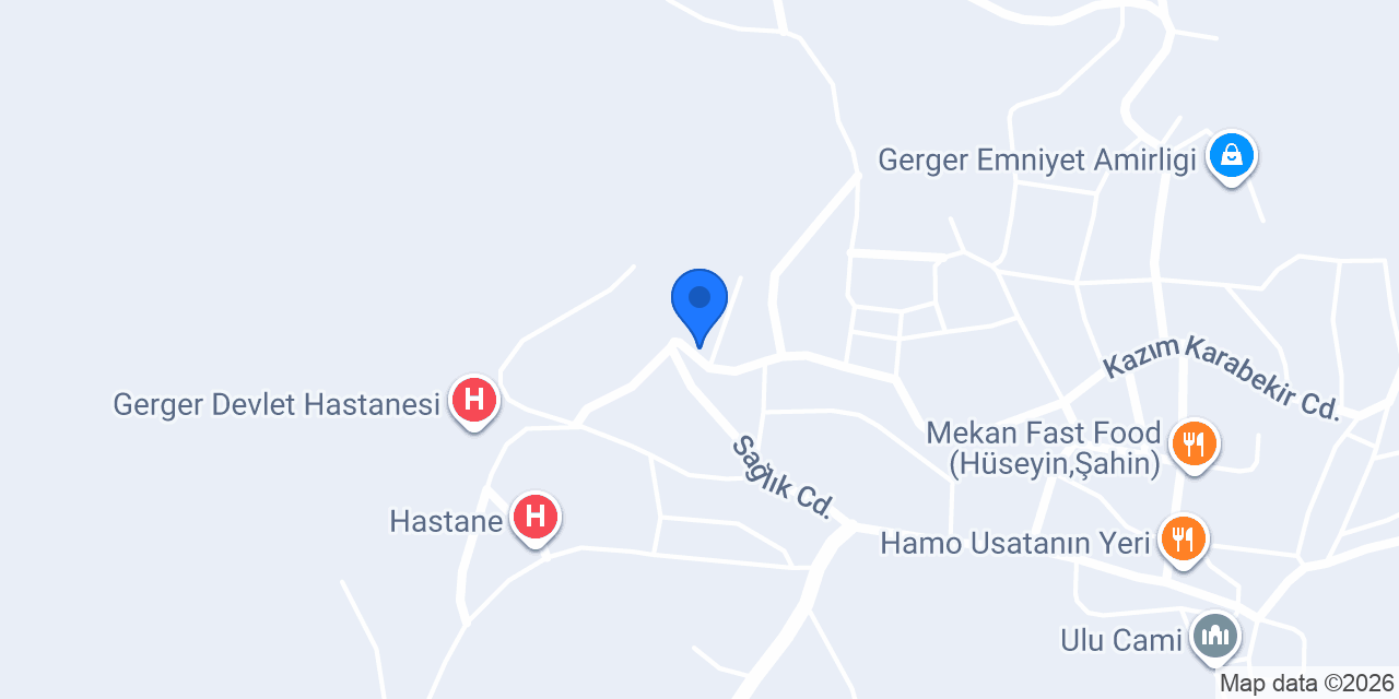 Gerger Aile Sağlık Merkezi konumu