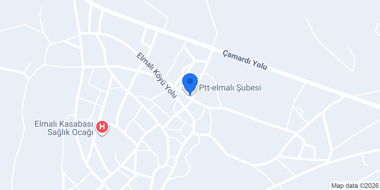 Ptt-elmalı Şubesi konumu