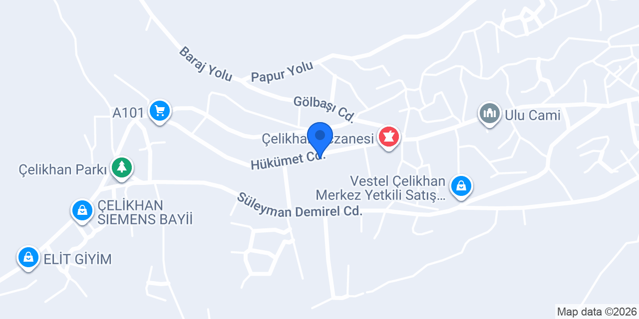 Çelikhan Belediyesi konumu