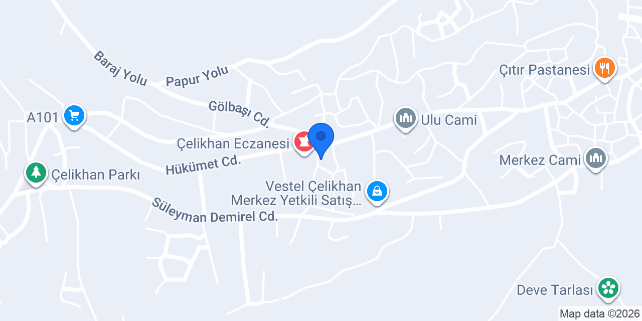 Ptt-çelikhan Şubesi konumu