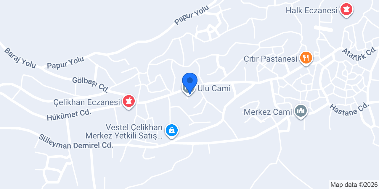 ÇELİKHAN KİTABEVİ konumu