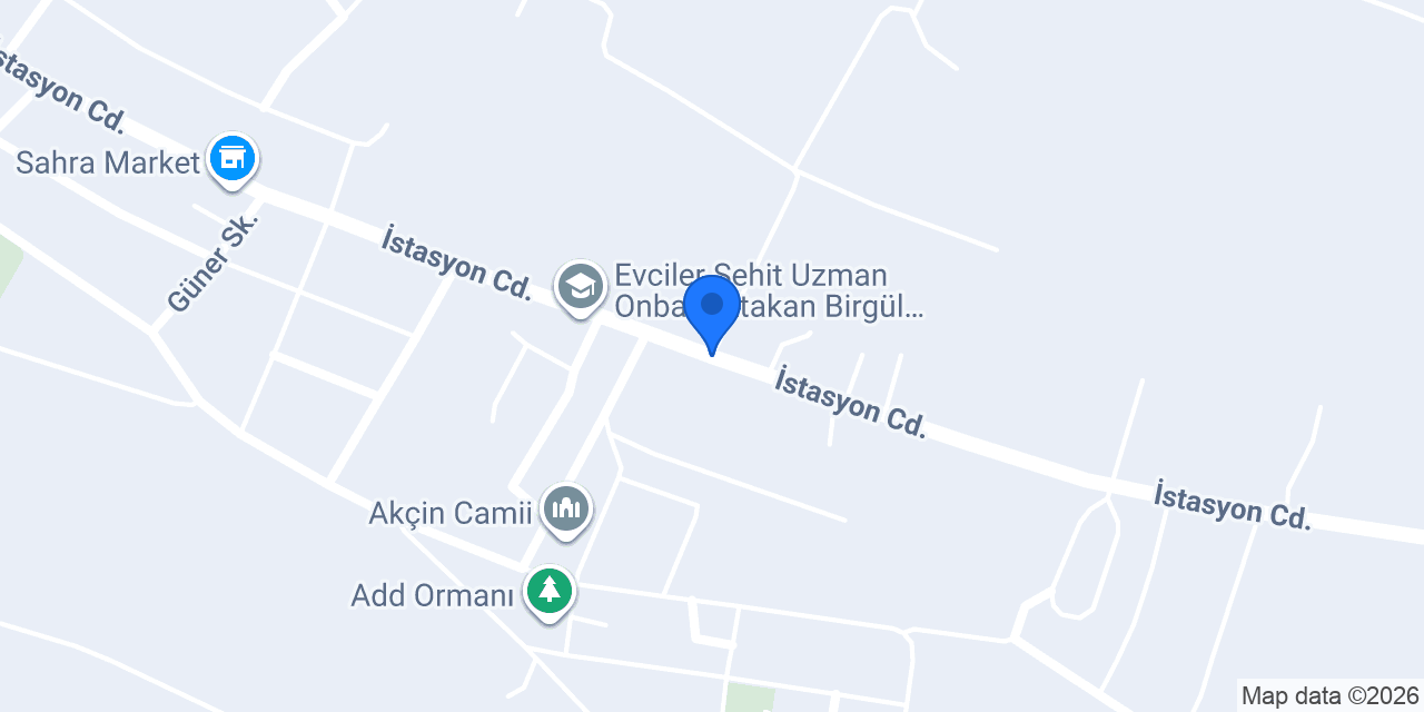 Çetinkaya Veteriner Kliniği konumu