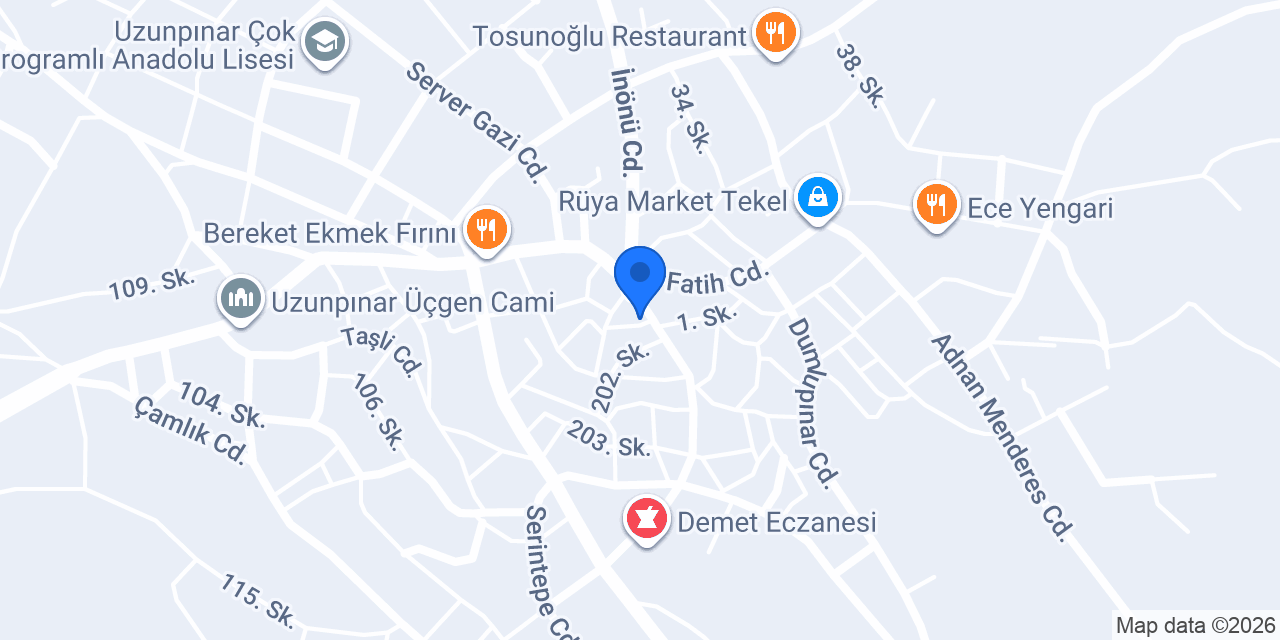 Ptt-uzunpınar Şubesi konumu