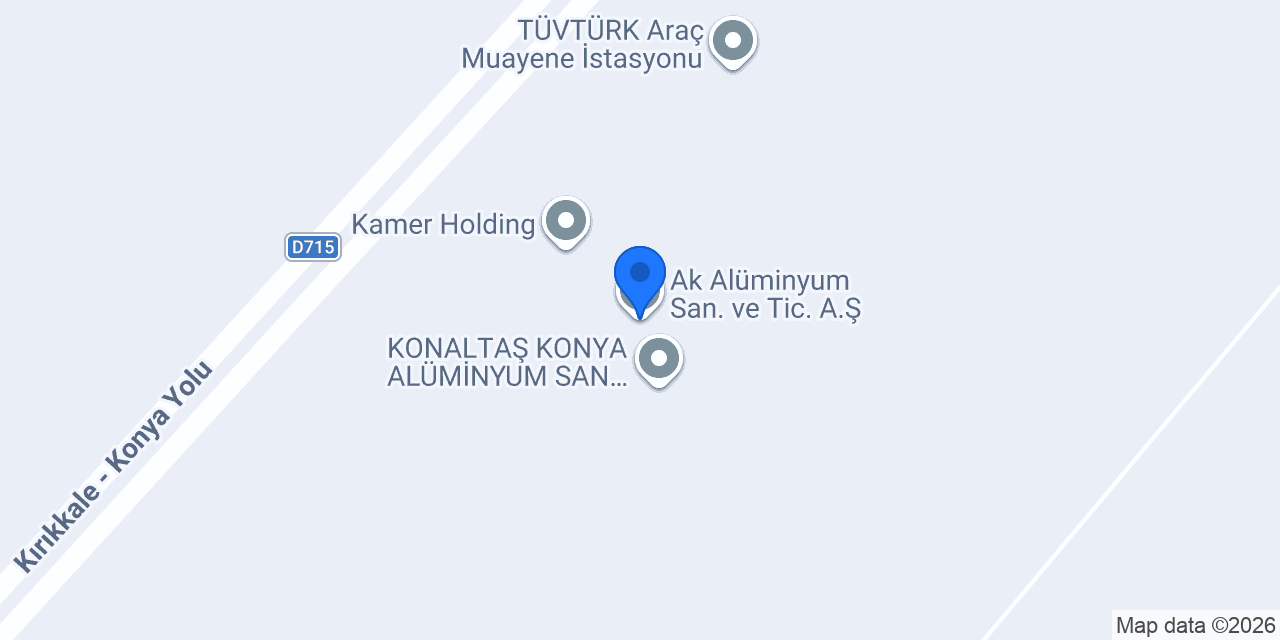 Ak Alüminyum San. ve Tic. A.Ş. konumu