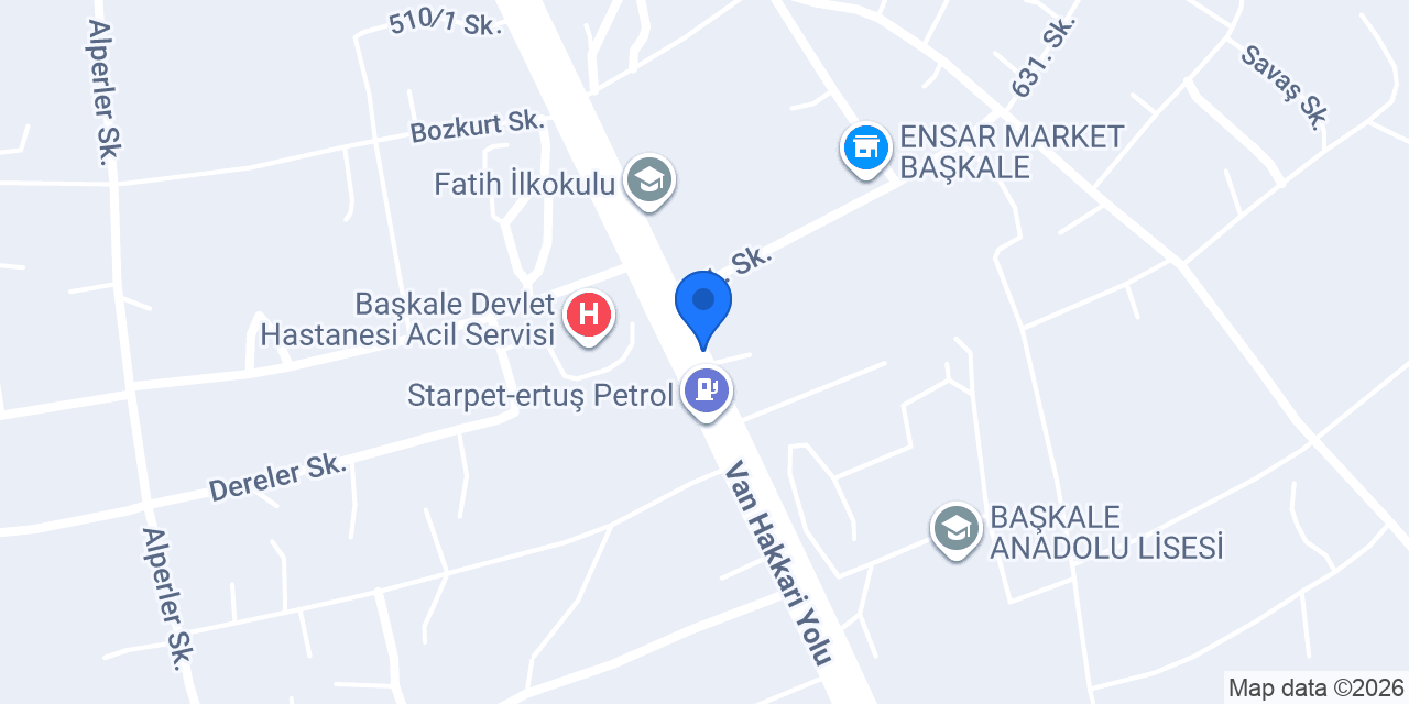 Başkale Ybo Ortaokulu konumu