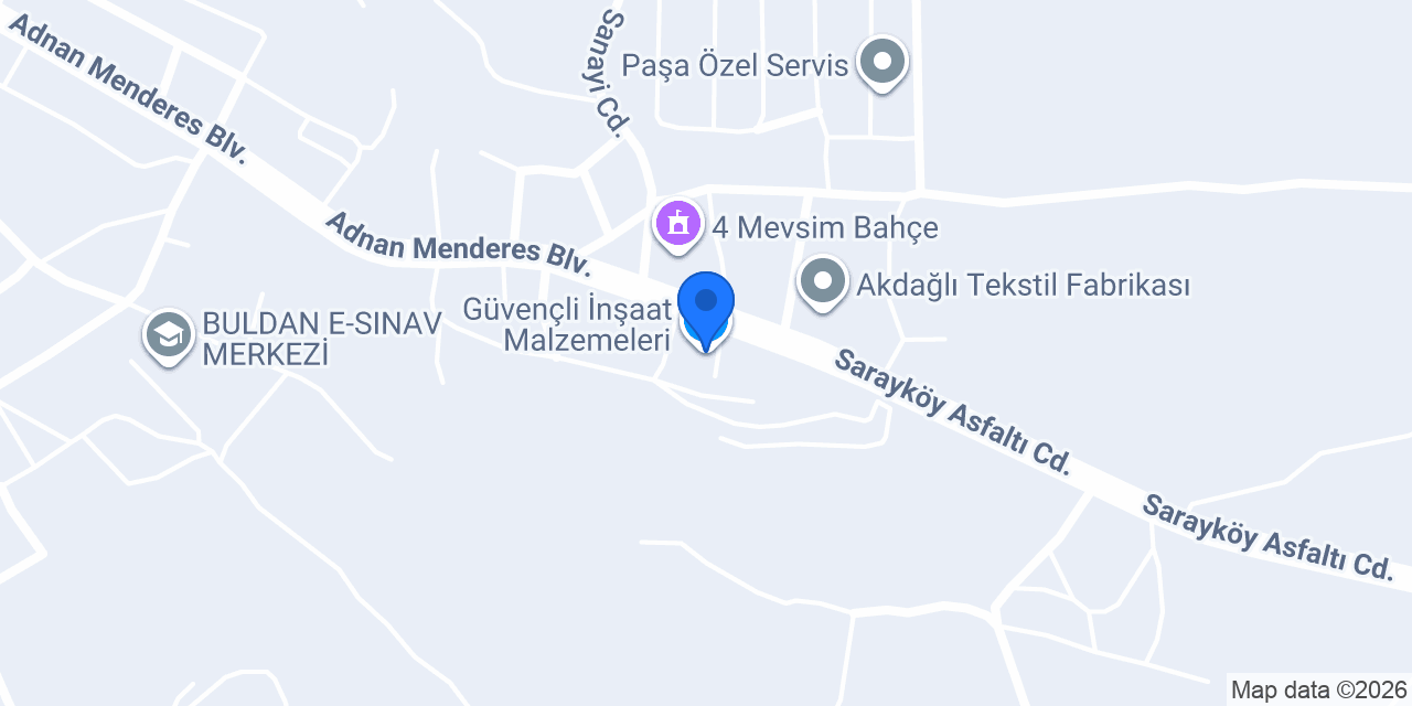 Güvençli İnşaat Malzemeleri konumu