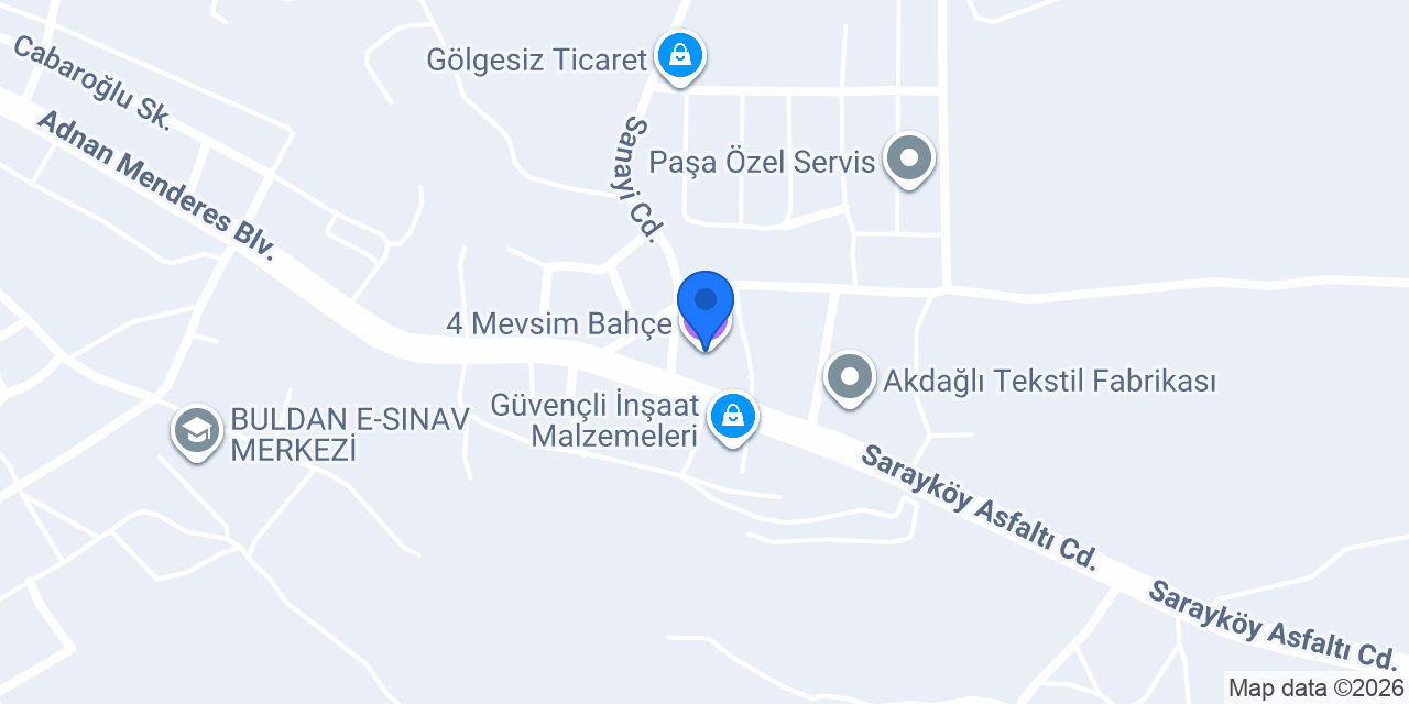 4 Mevsim Bahçe konumu