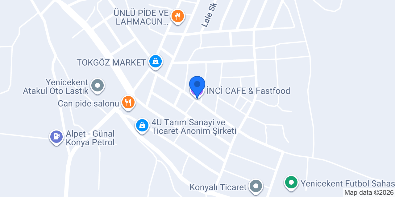 İNCİ CAFE & Fastfood konumu