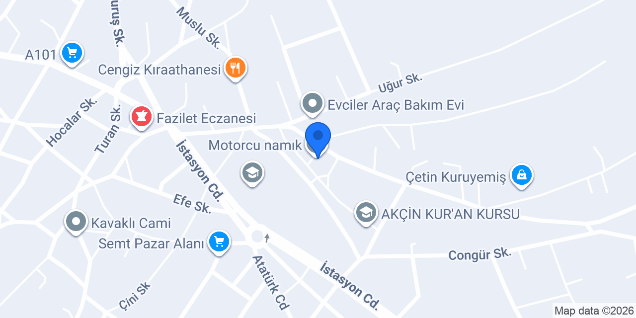 Motorcu namık konumu