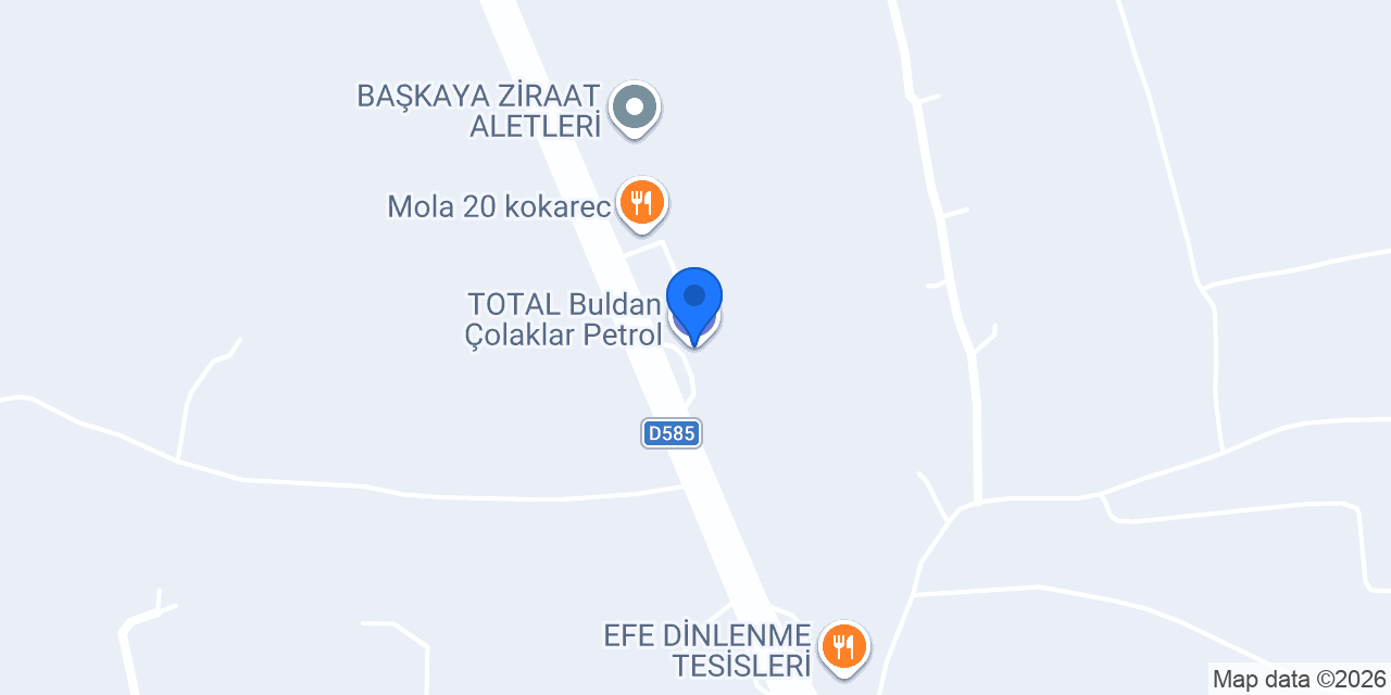 TOTAL Buldan Çolaklar Petrol konumu
