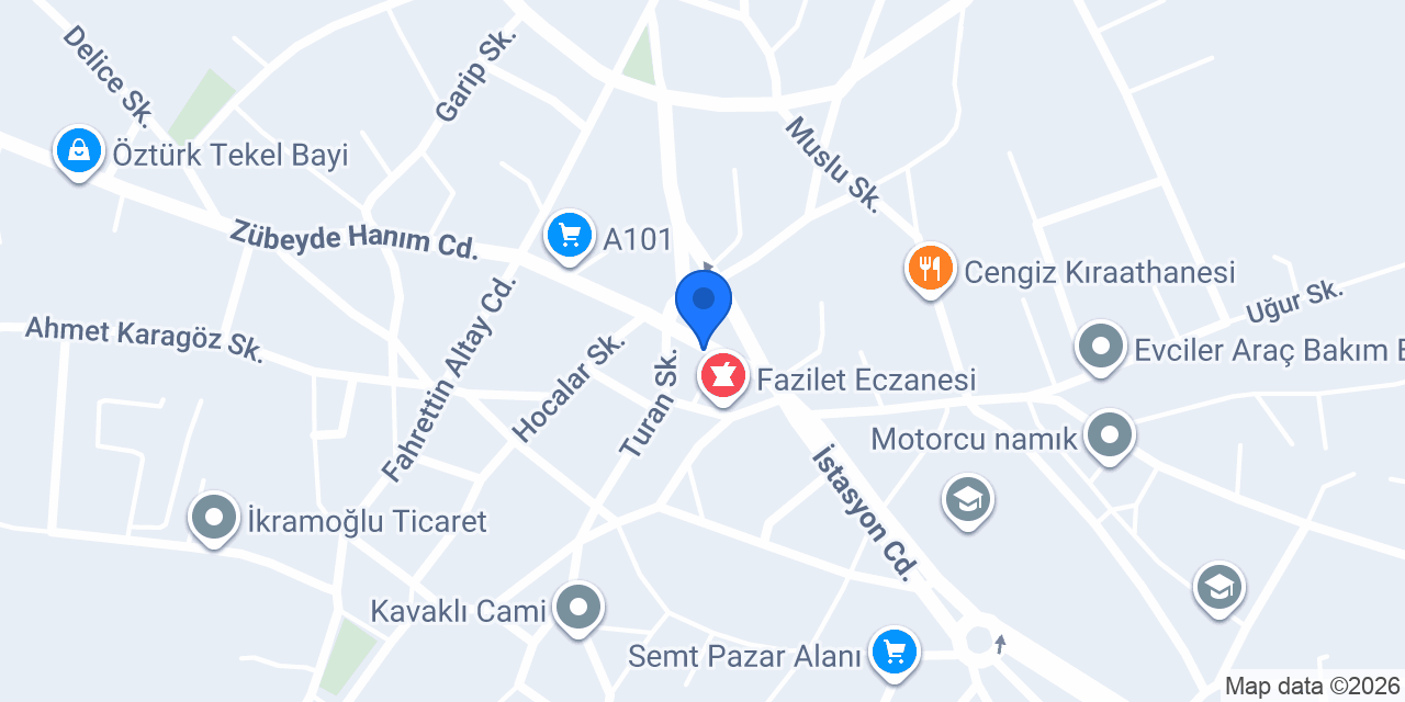 Ziraat Bankası Evciler Şubesi konumu