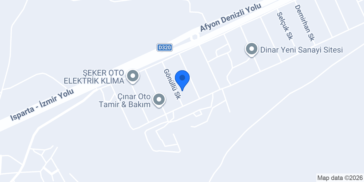 Korkmaz Oto konumu