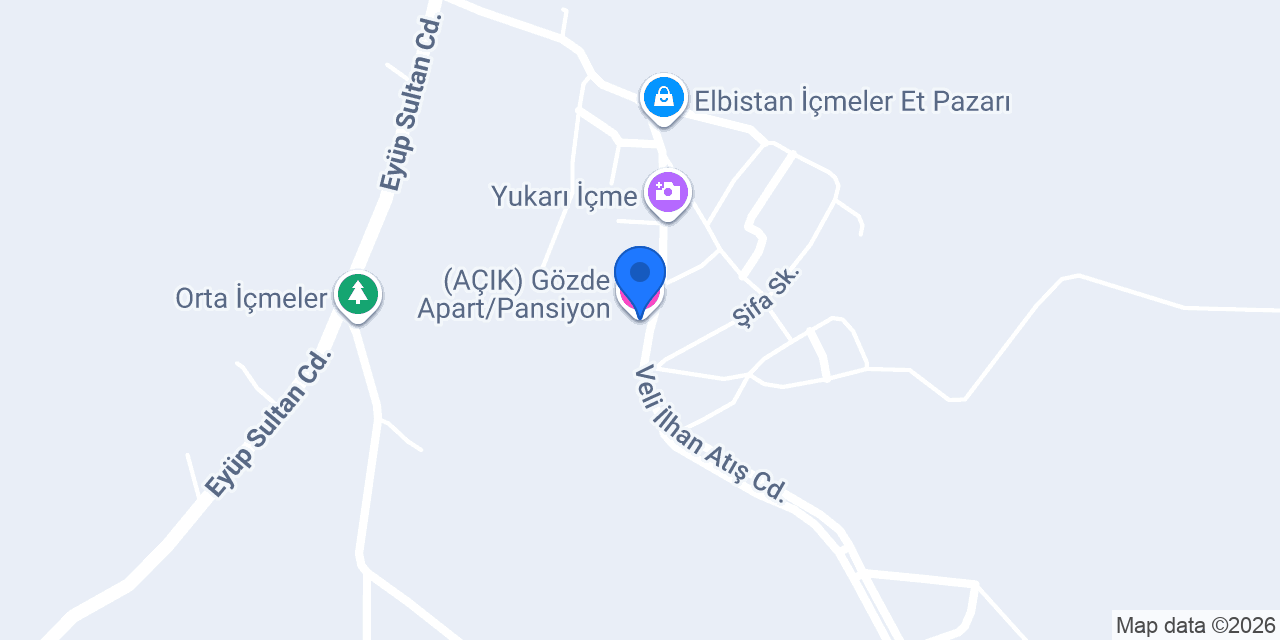 (AÇIK) Gözde Apart/Pansiyon konumu
