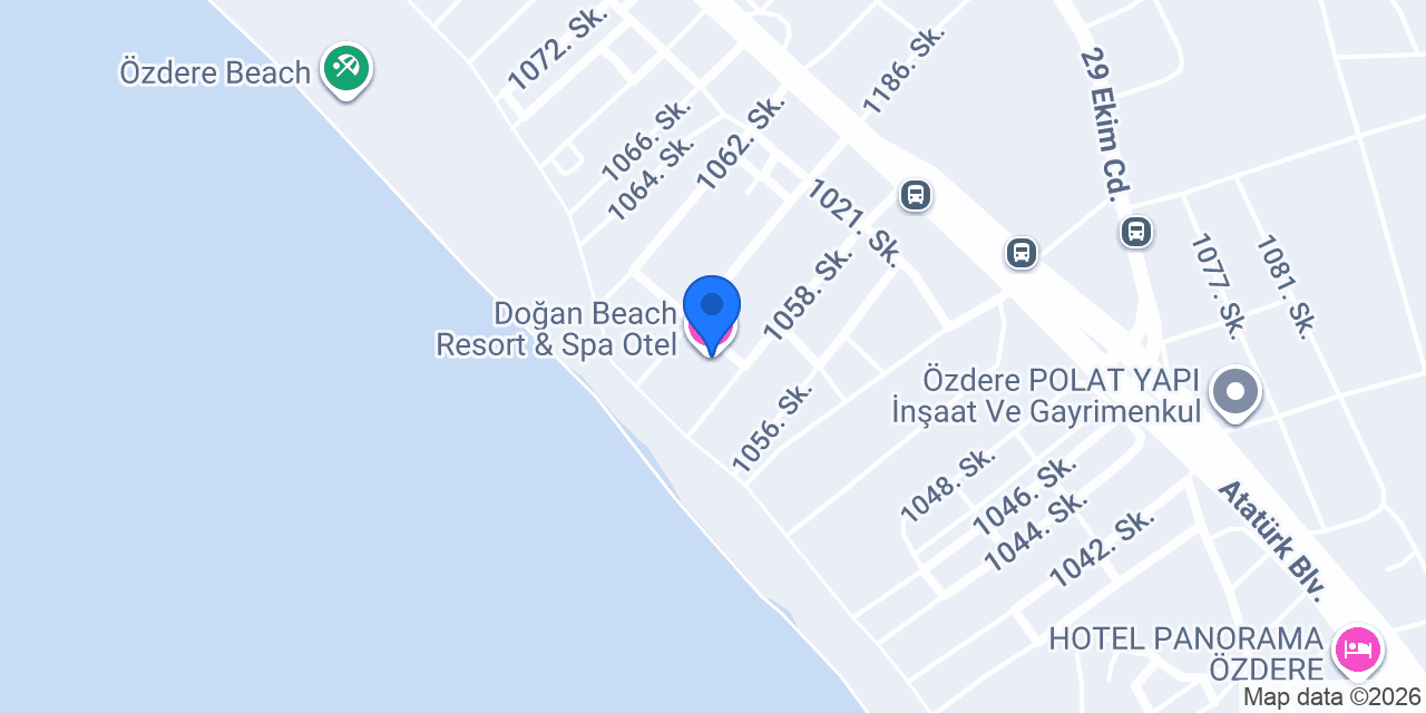 Doğan Beach Resort & Spa Otel konumu