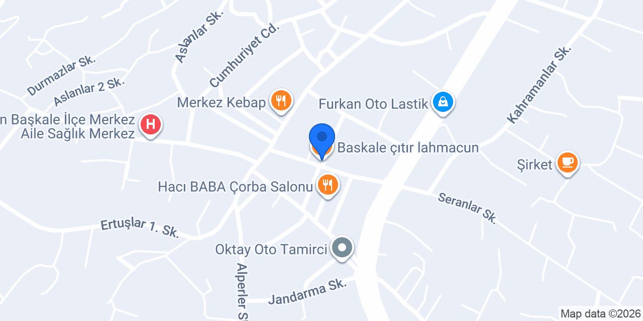 Baskale çıtır lahmacun konumu