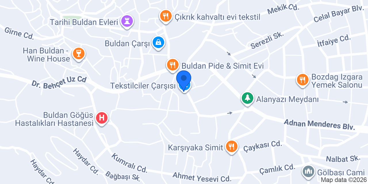 Metin Tekstil konumu