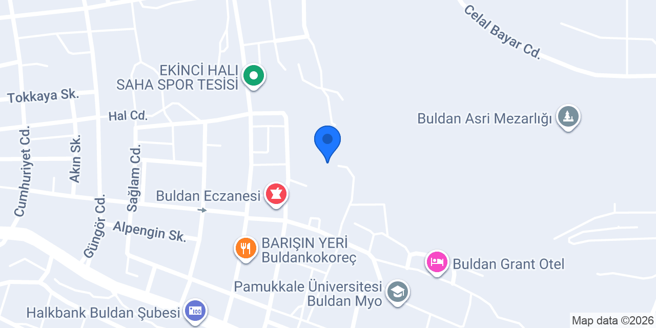 Buldan İlçe Milli Eğitim Müdürlüğü konumu