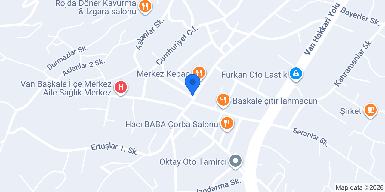 BAŞKALE TAKSİ konumu