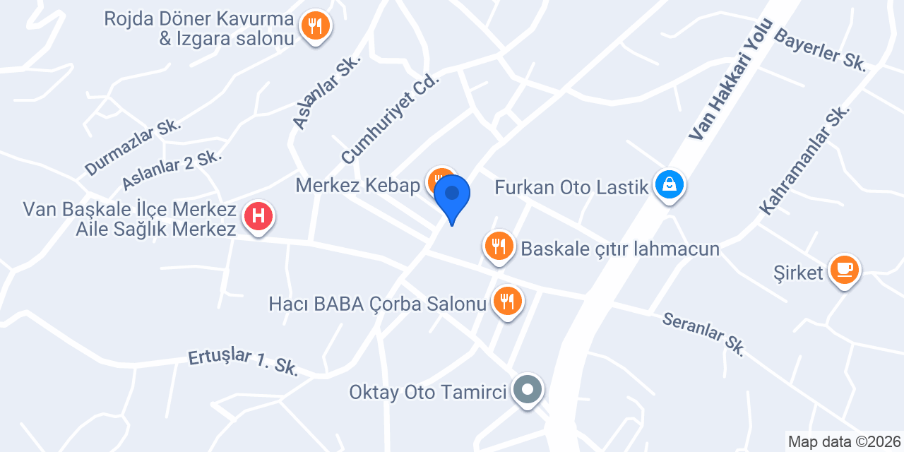 BAŞKALE Elbak veteriner kliniği konumu