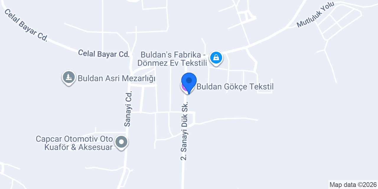Buldan Gökçe Tekstil konumu