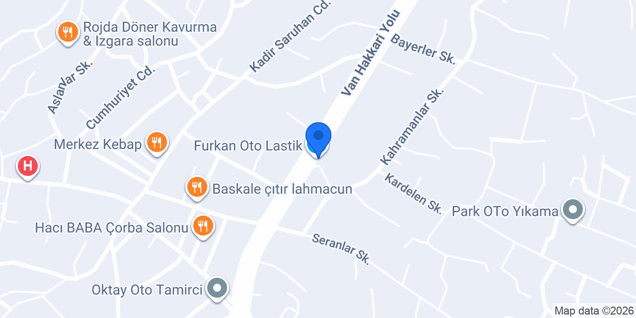 Furkan Oto Lastik konumu