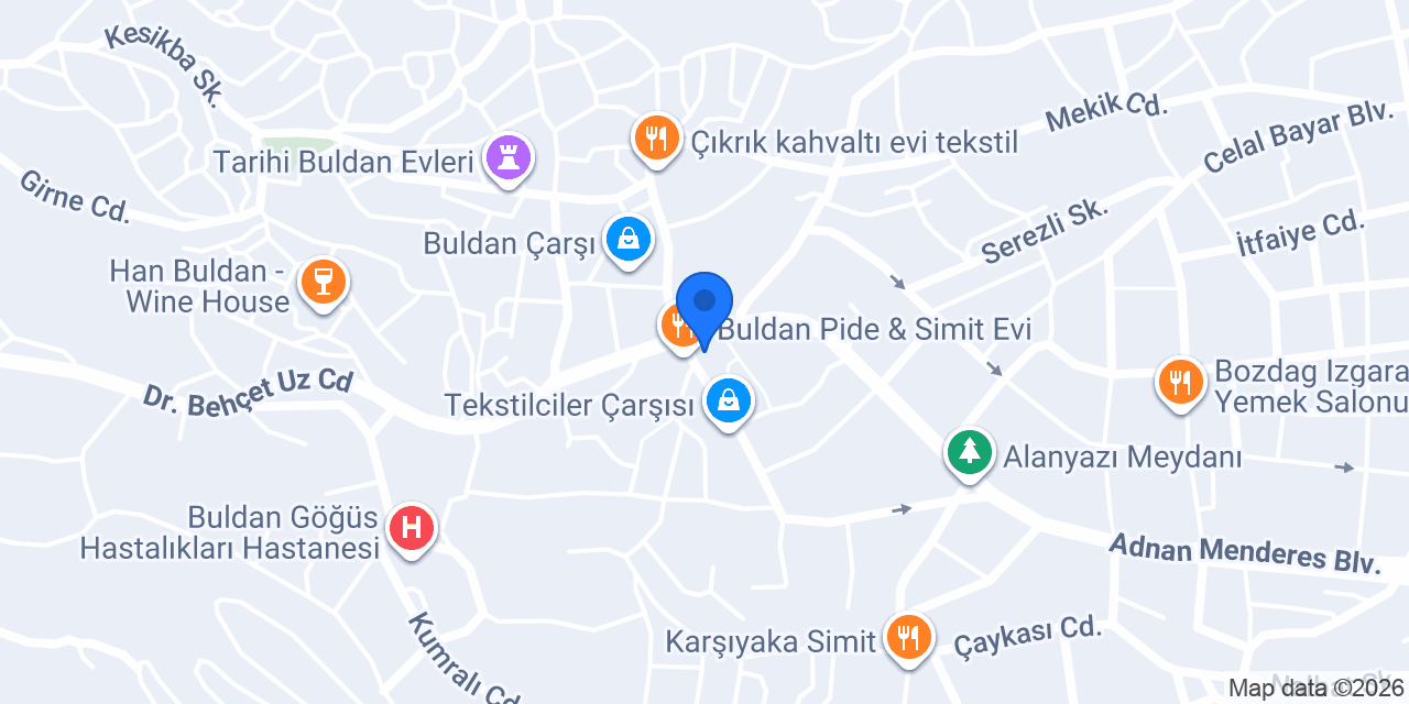 Coşan Tekstil konumu