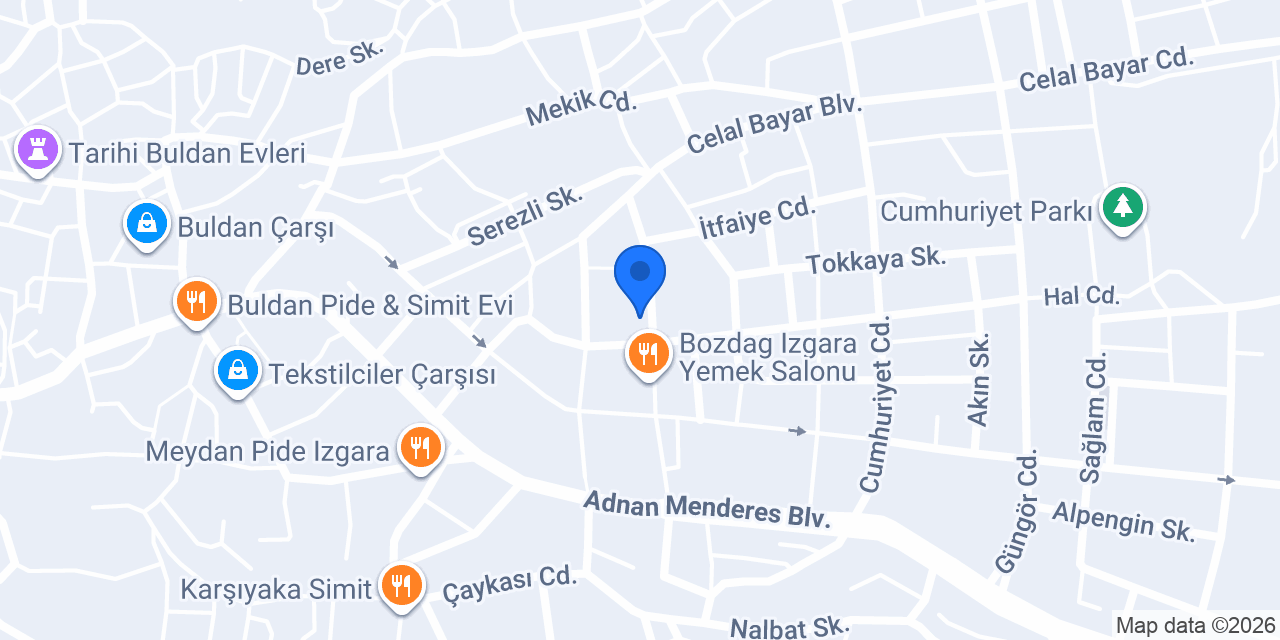 Özde-Vet Veteriner kliniği konumu