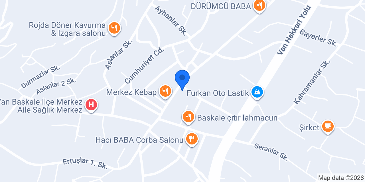Ziraat Bankası Başkale/Van Şubesi konumu