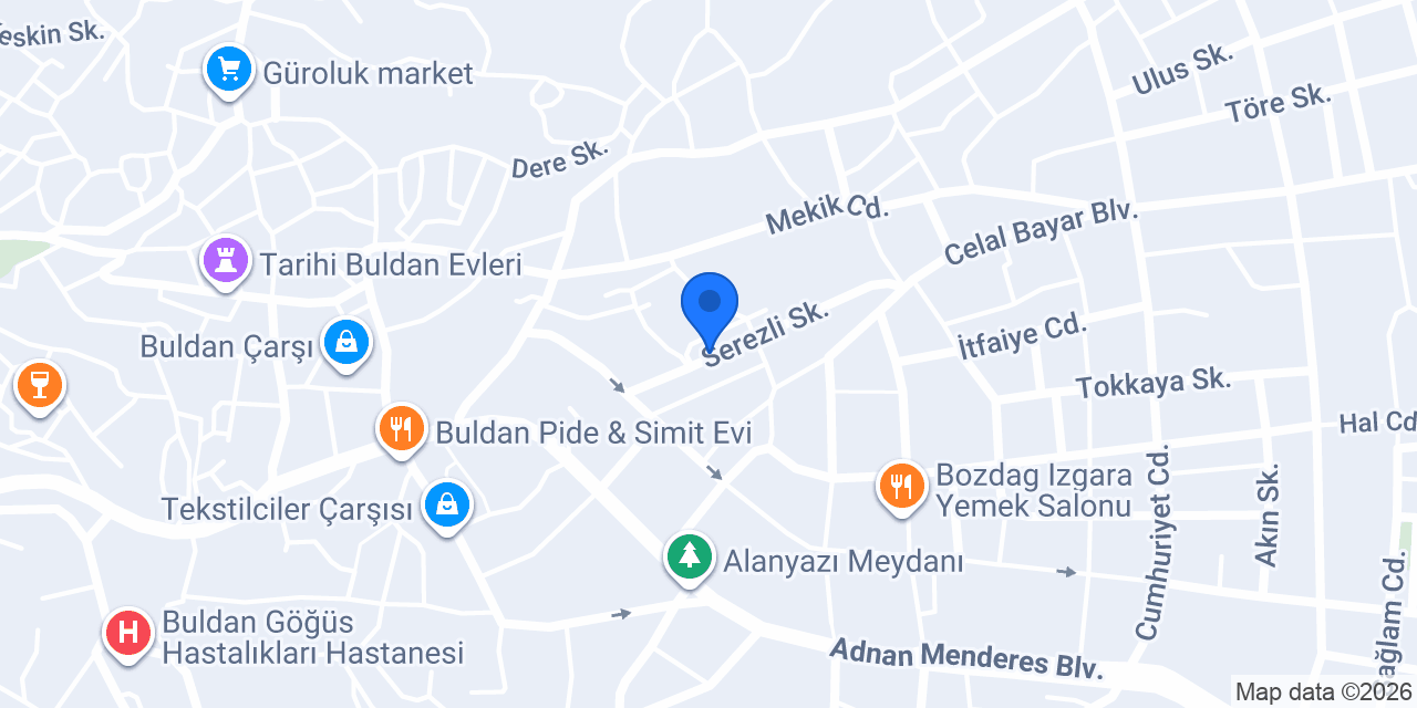 Bozdağ veteriner kliniği konumu
