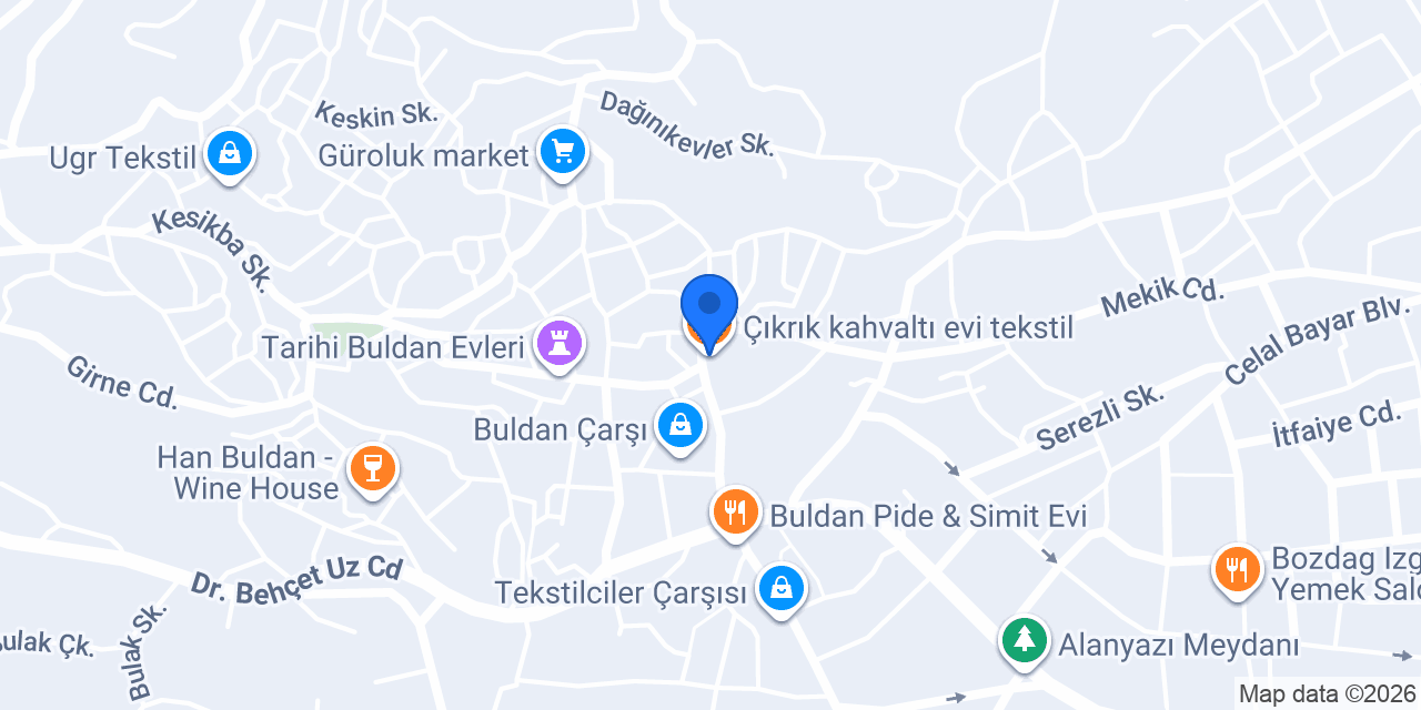 Çıkrık kahvaltı evi_tekstil konumu