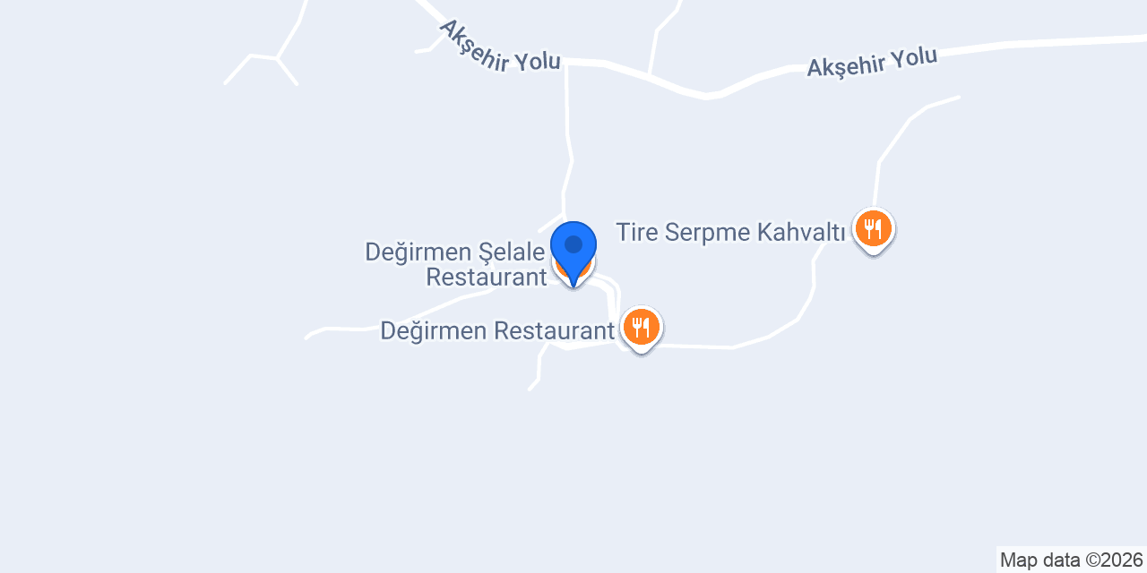 Değirmen Şelale Restaurant konumu