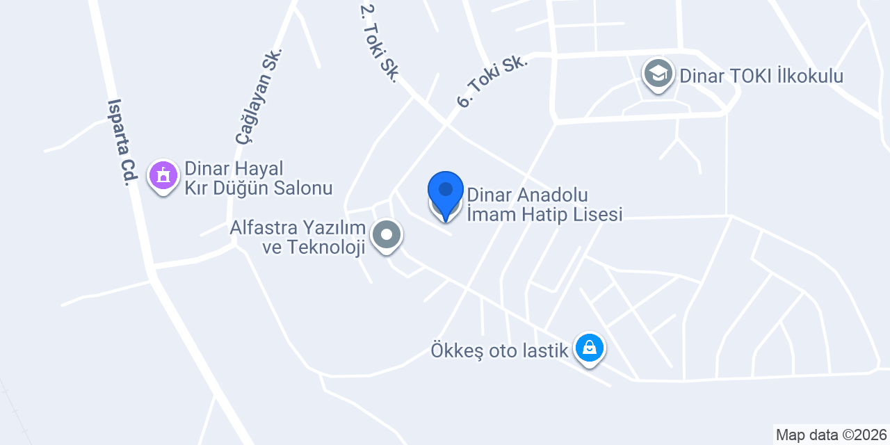Dinar Anadolu İmam Hatip Lisesi konumu
