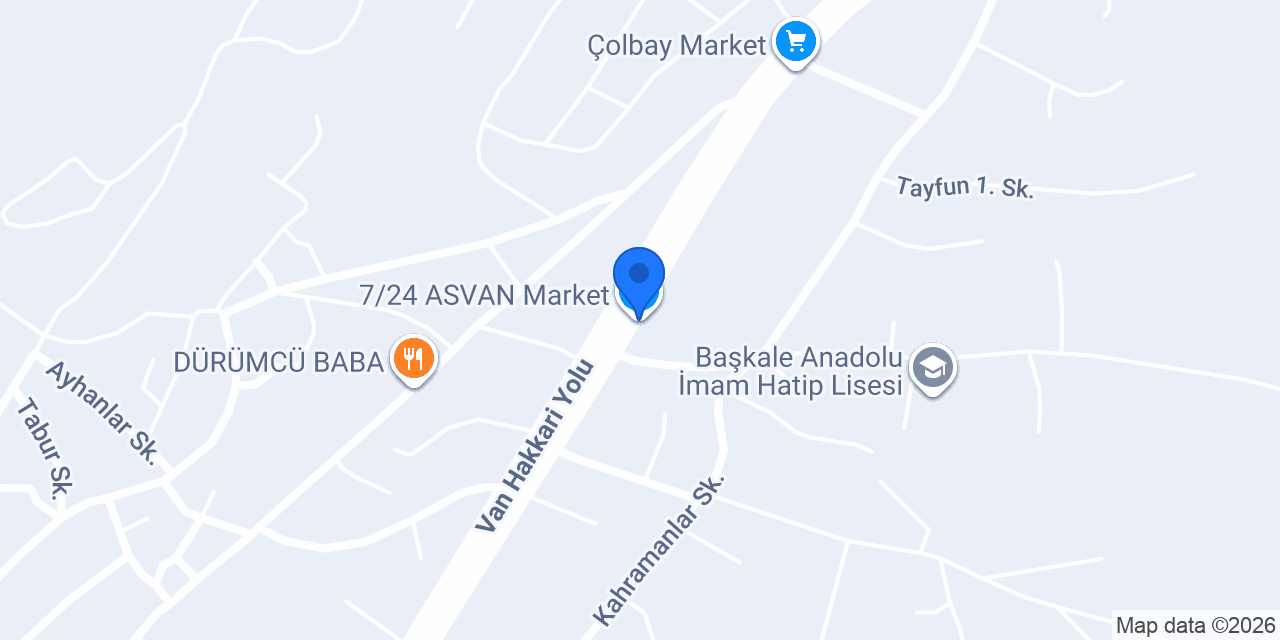 7/24 ASVAN Market konumu