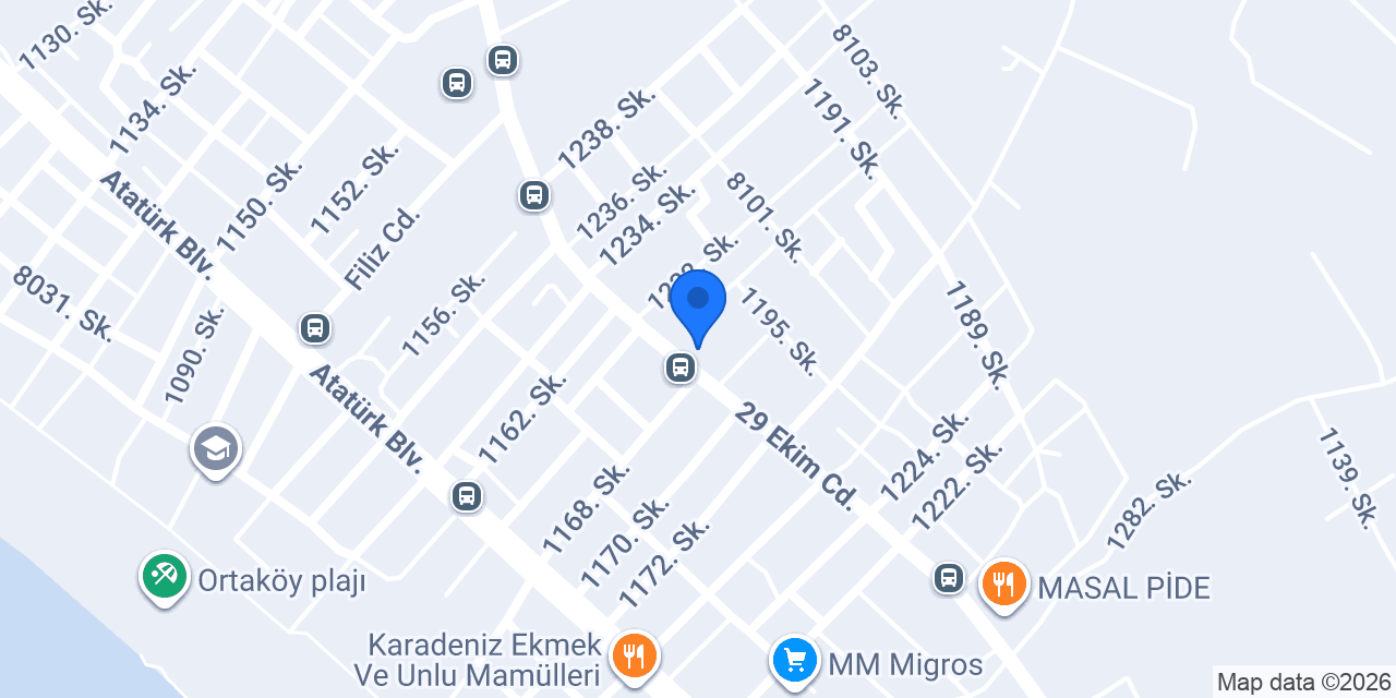 Özdere Ortaköy Ortaokulu konumu