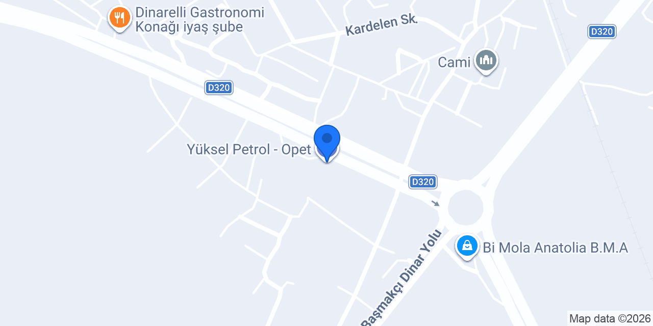Yüksel Petrol - Opet konumu