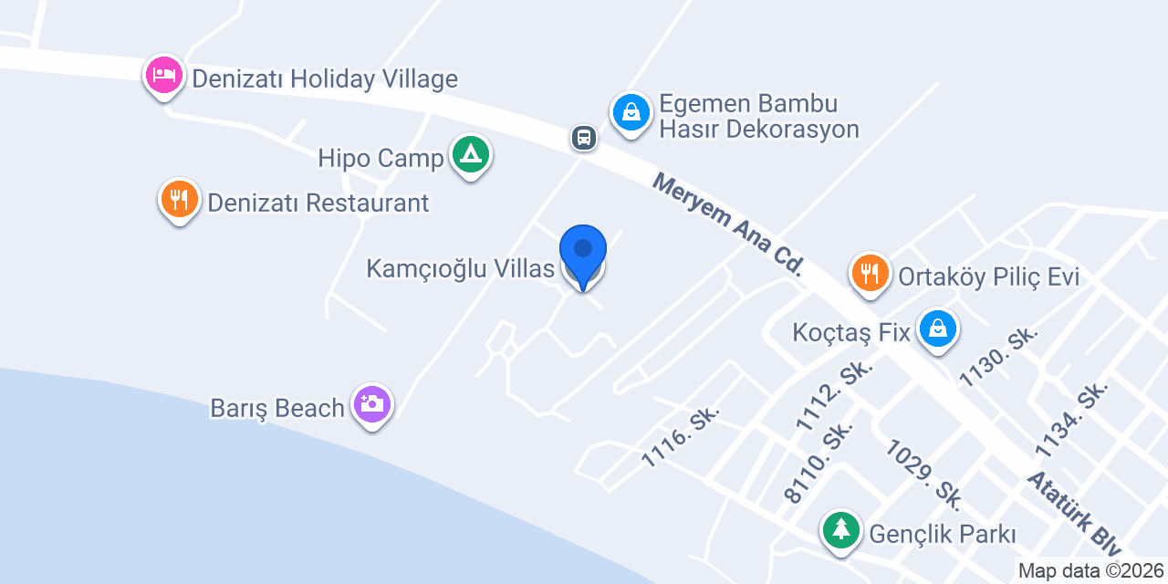 Kamçıoğlu Villas konumu