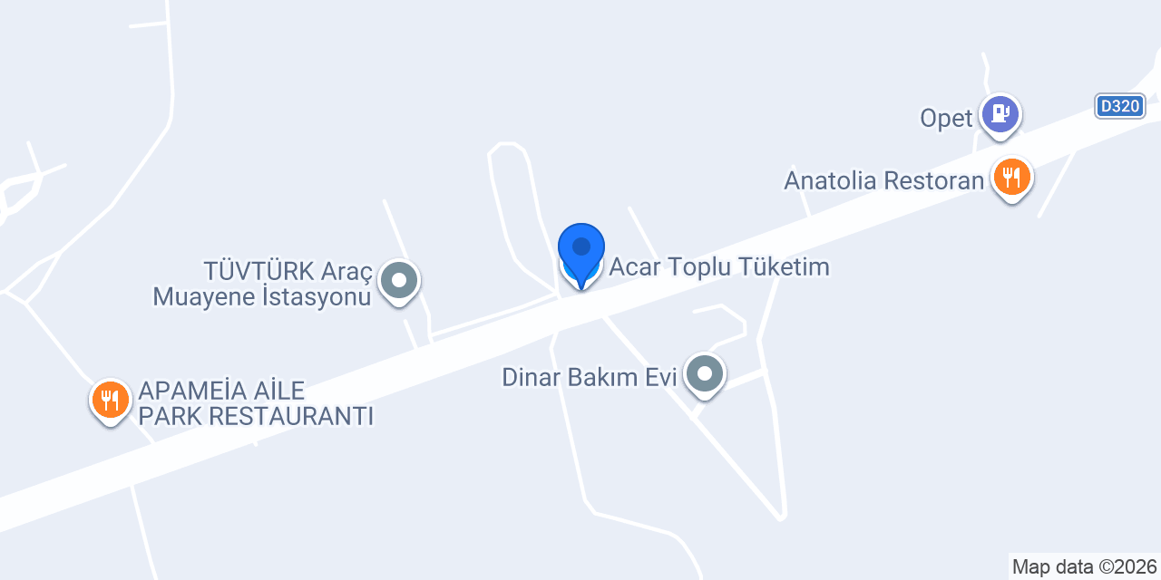 Acar Toplu Tüketim konumu