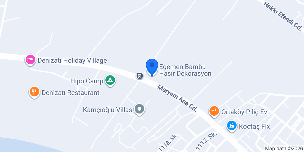 Egemen Bambu Hasır Dekorasyon konumu