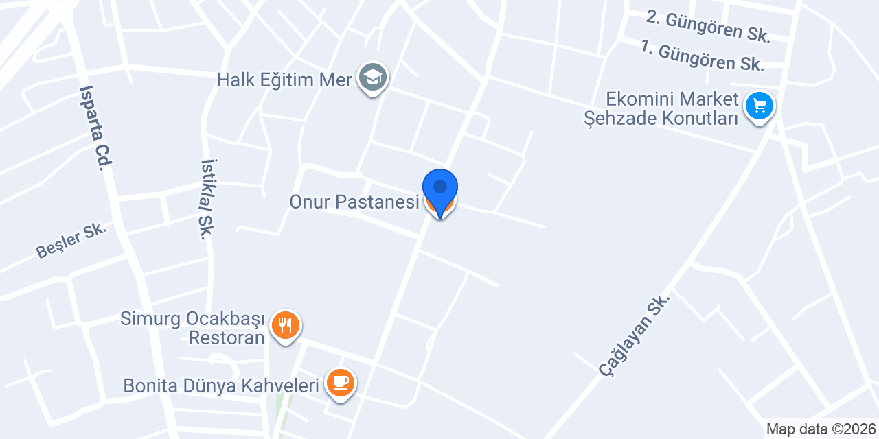 Onur Pastanesi konumu