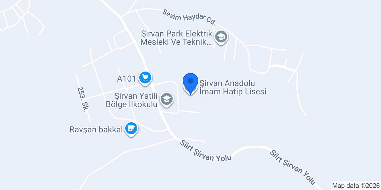 Şirvan Anadolu İmam Hatip Lisesi konumu