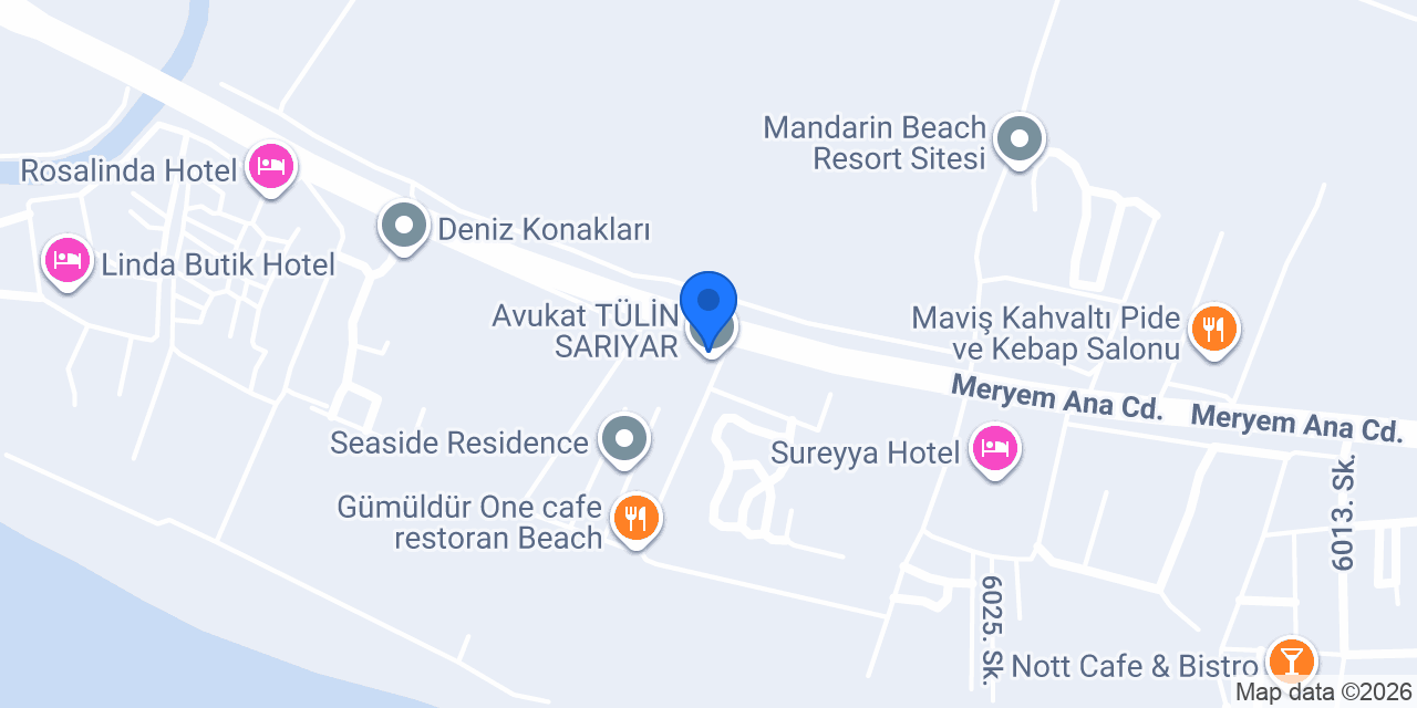 Avukat TÜLİN SARIYAR konumu