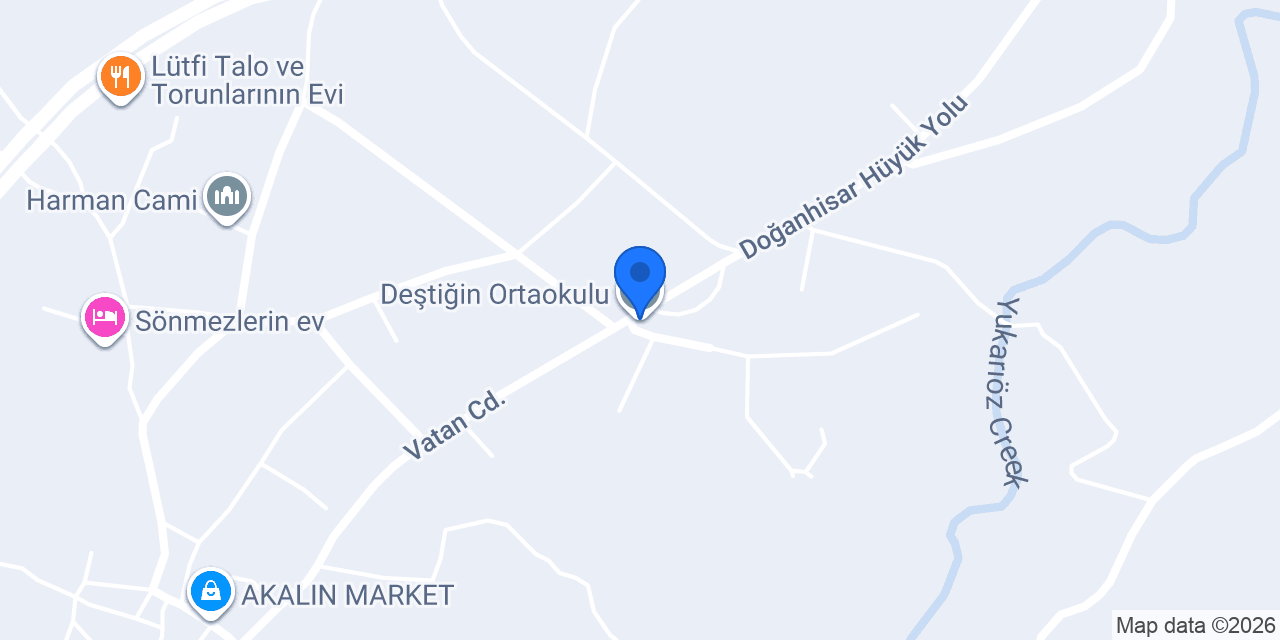 Deştiğin Ortaokulu konumu