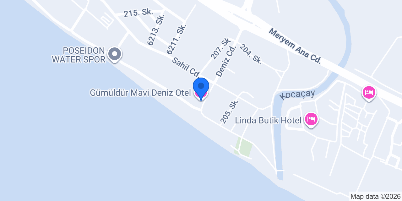 Gümüldür Mavi Deniz Otel konumu