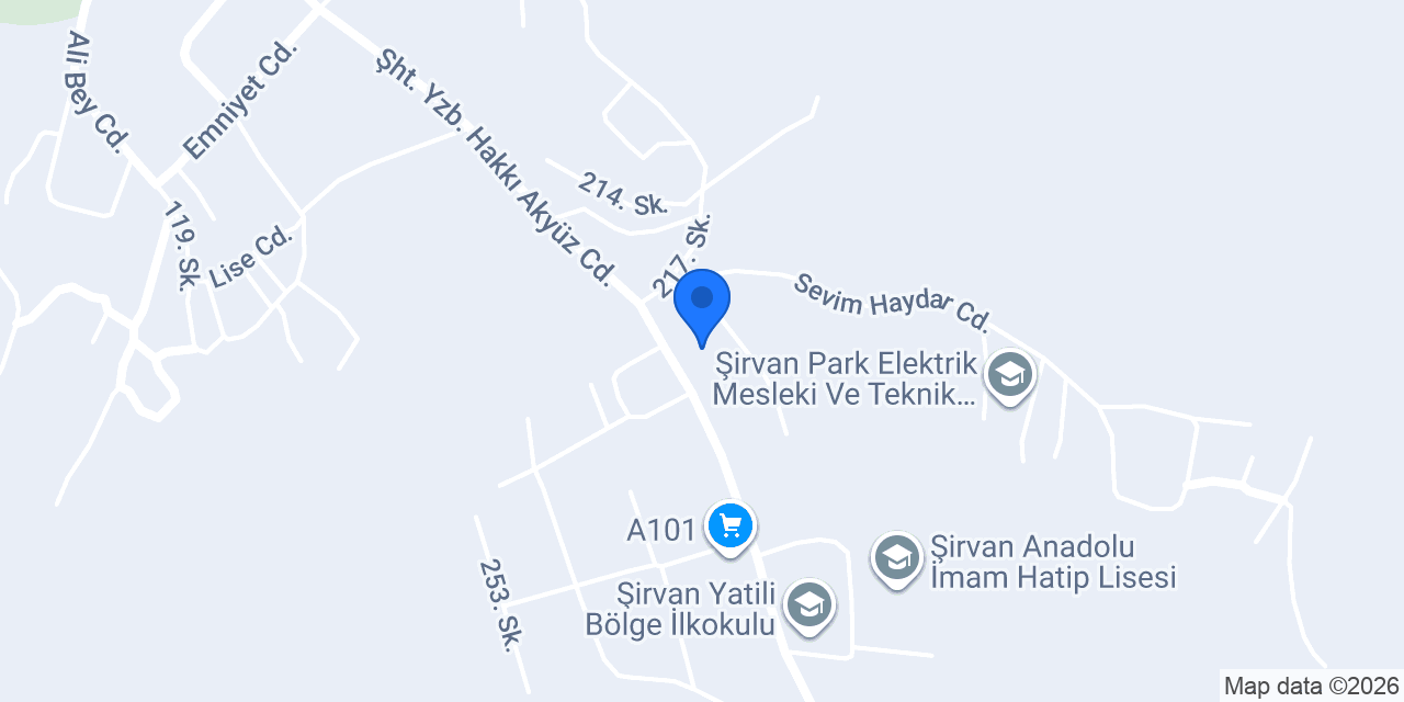 ŞİRVAN İLÇE TARIM VE ORMAN MÜDÜRLÜĞÜ konumu
