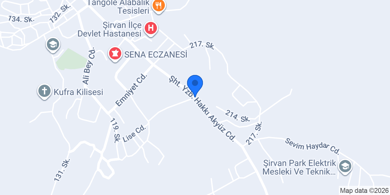 Şirvan Ticaret konumu