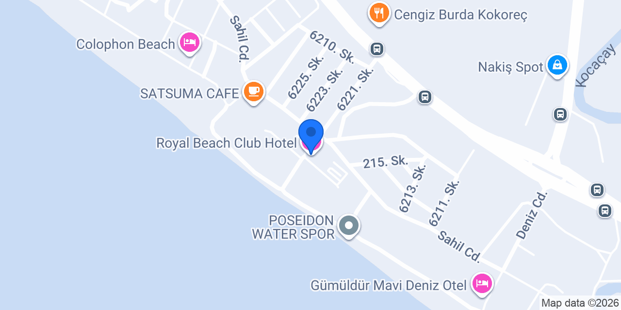 Royal Beach Club Hotel konumu