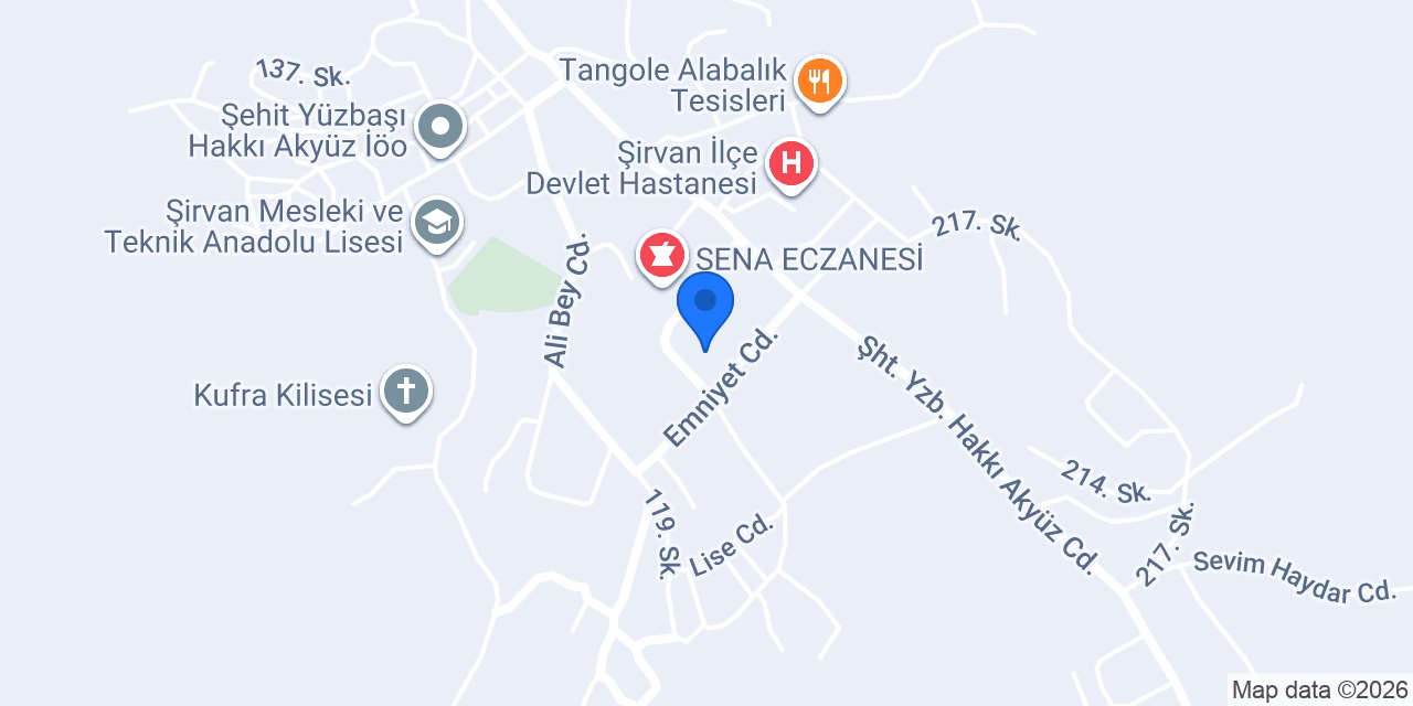 Şirvan Anadolu Lisesi konumu