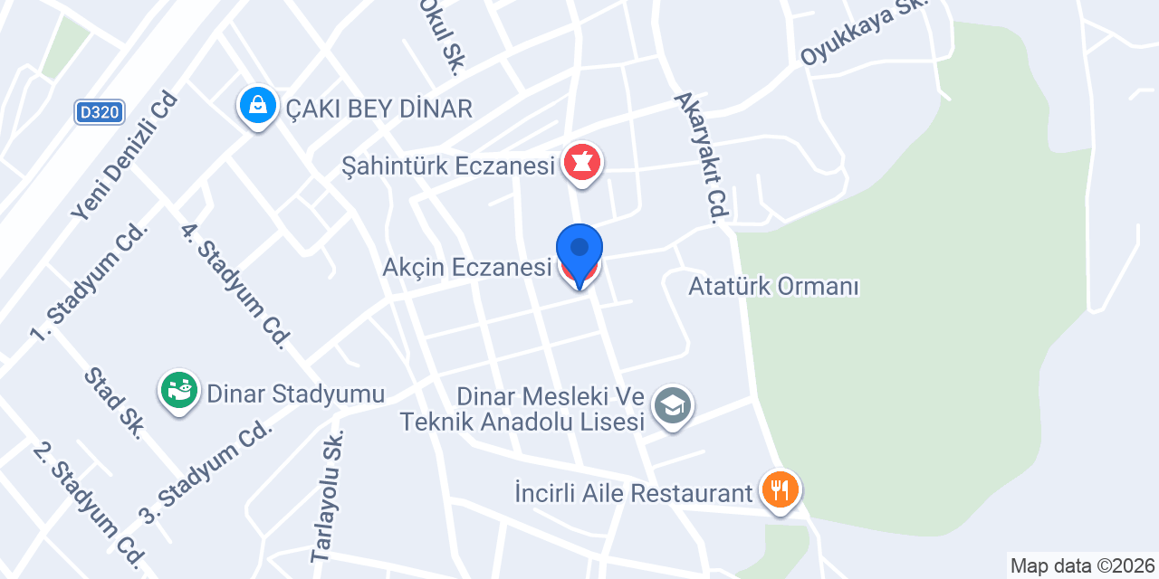 Akçin Eczanesi konumu