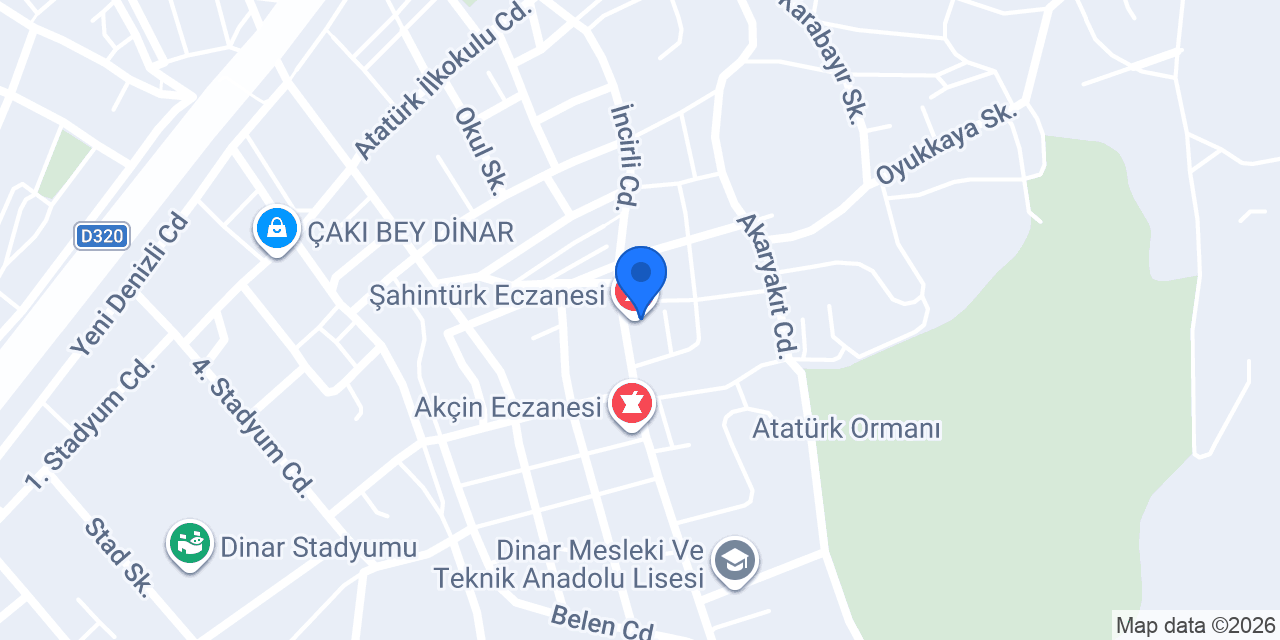 Şahintürk Eczanesi konumu